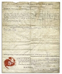 Thomas Jefferson Land Grant Signed as President -- Also Signed as James Madison as Secretary of State